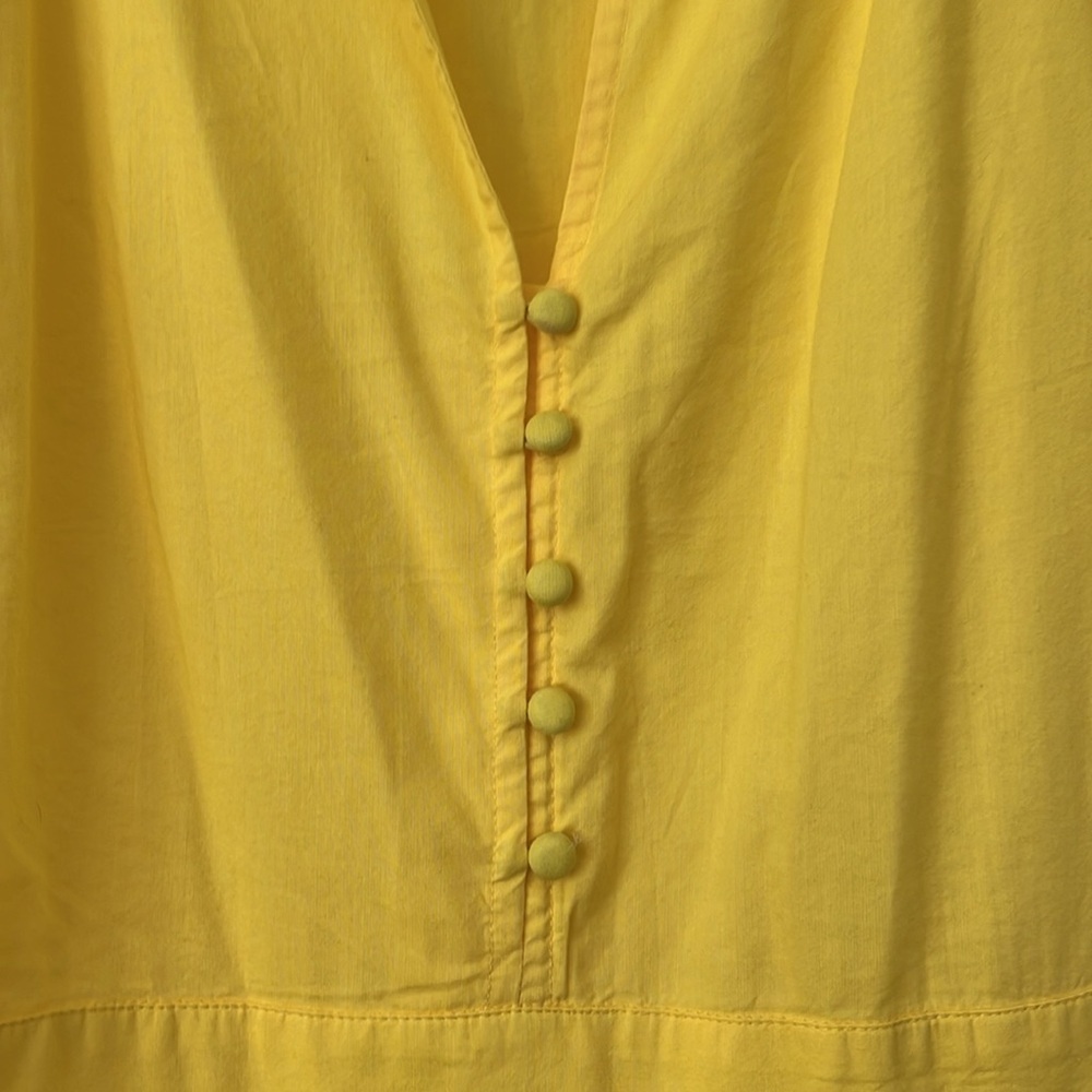 NWT Ann Taylor LOFT yellow tiered cotton poplin dress 10 12 - Picture 5 of 7